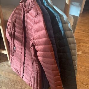 4!! 32 Degrees Women's Puffer Jacket - Rust, Navy, dark Green, and light green